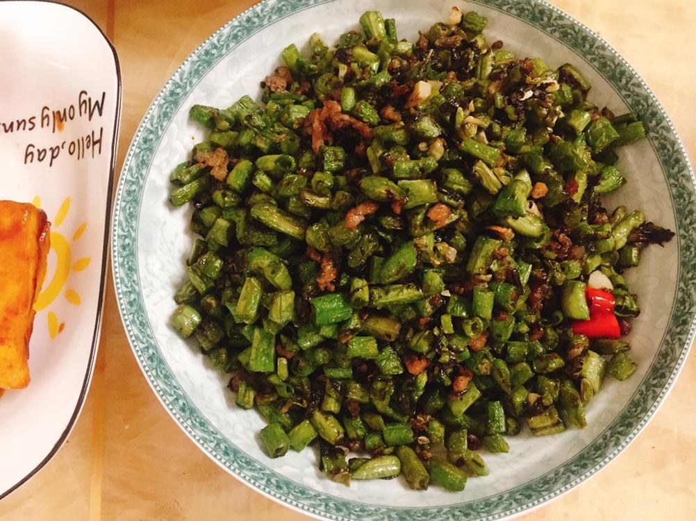 干煸榄菜肉末豆角