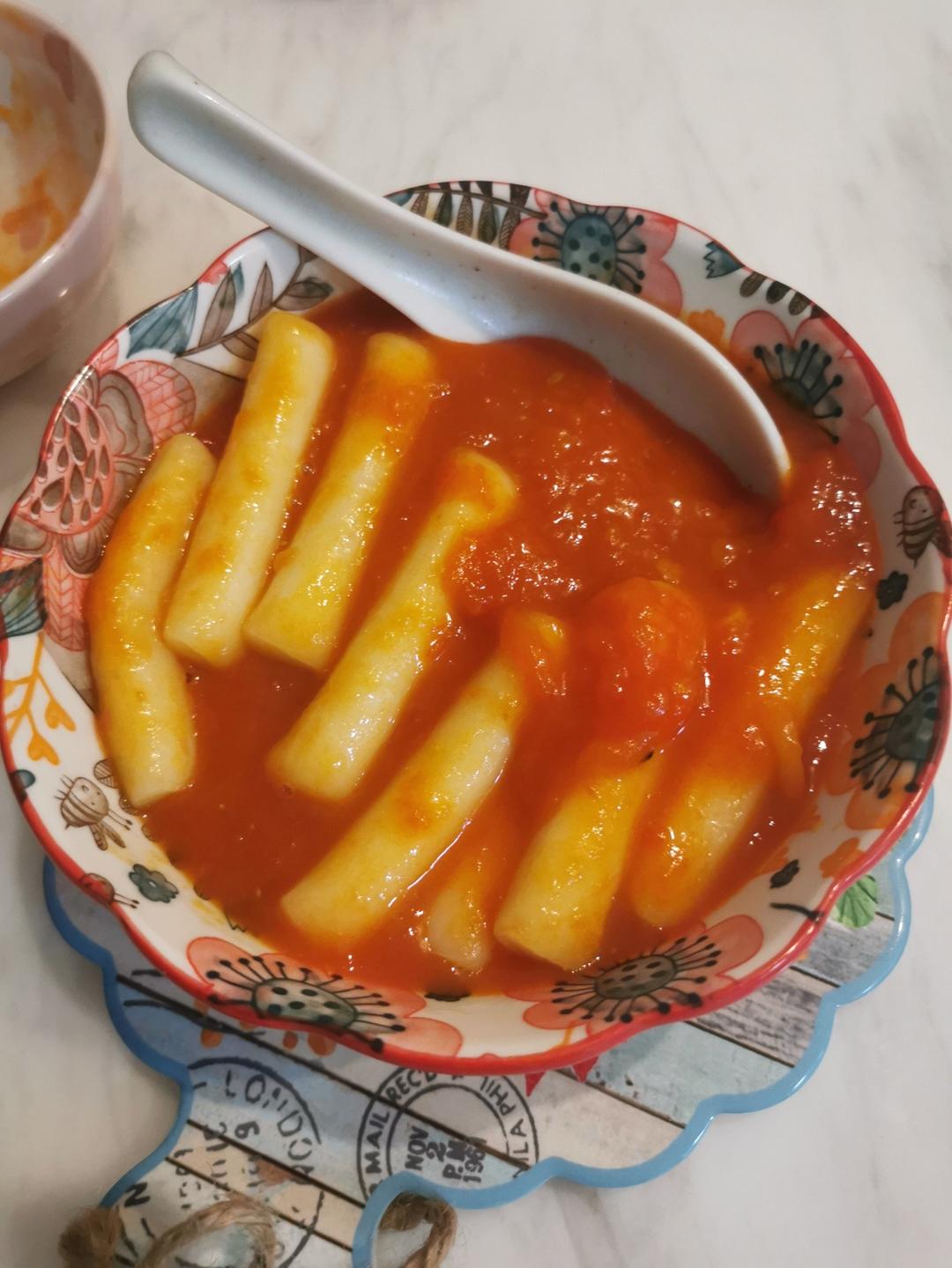 番茄汁炒年糕