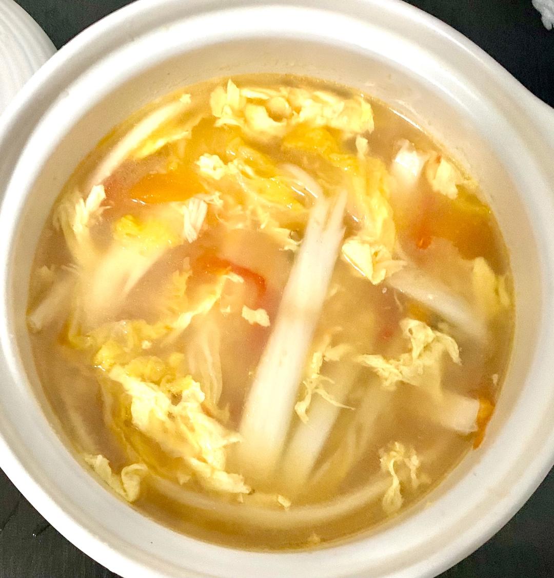 超快速 减脂 番茄鸡蛋汤  营养鲜甜又饱腹的做法