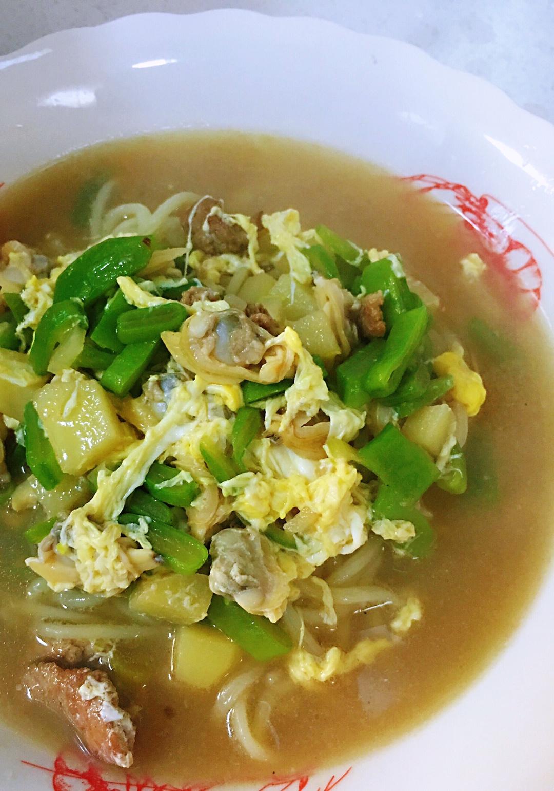 蛤蜊汤过水面【夏日爽口首选】【超鲜】