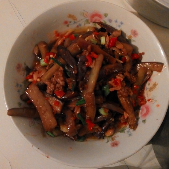酱爆肉末茄子