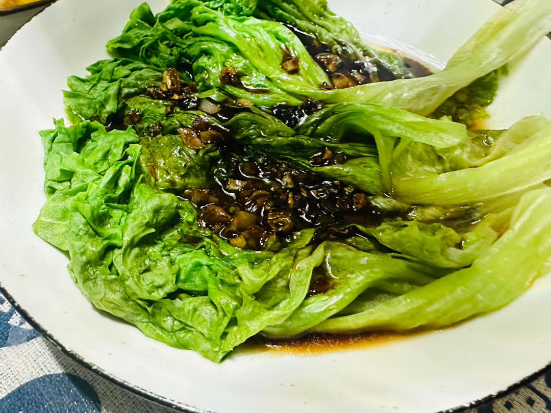 5分钟搞定爆好吃耗油生菜，减肥餐必备菜谱