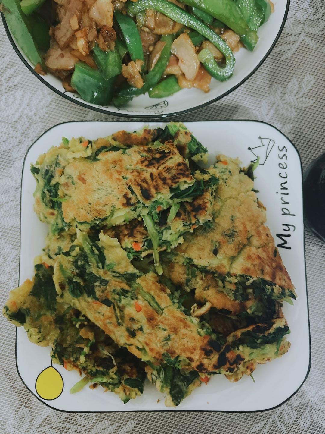 菠菜鸡蛋小方