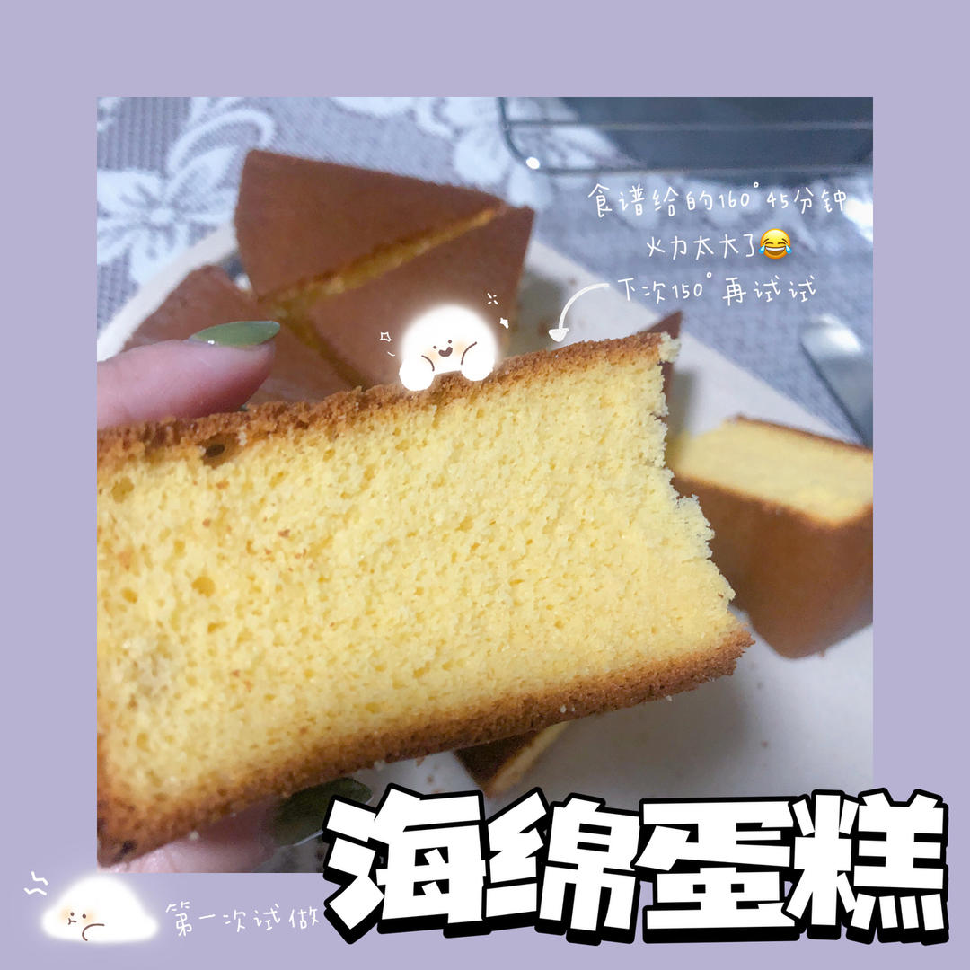 全蛋海绵蛋糕（八寸圆模）