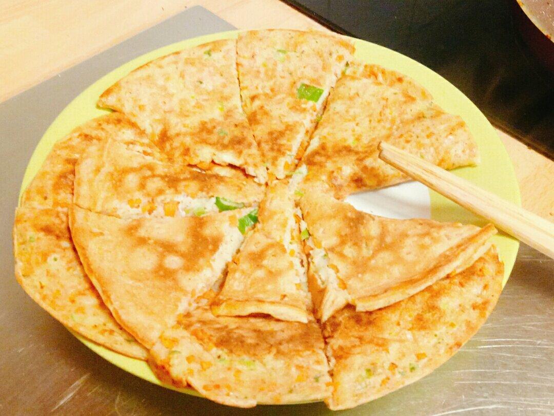 青蒜胡萝卜鸡蛋饼