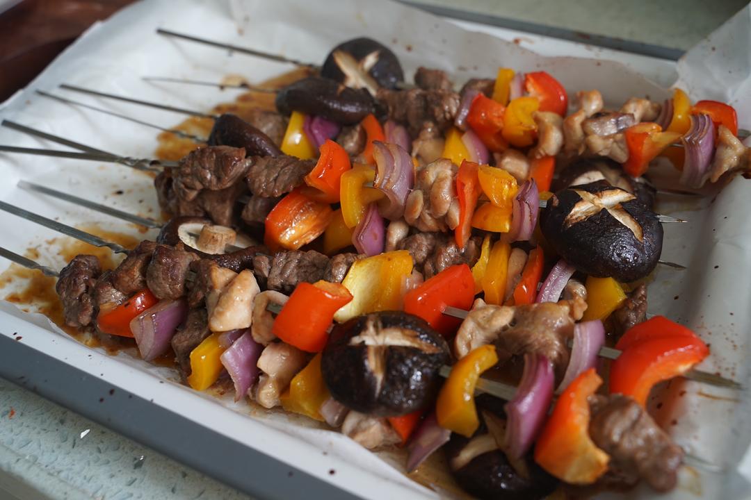 彩椒烤肉串(北鼎烤箱食谱)