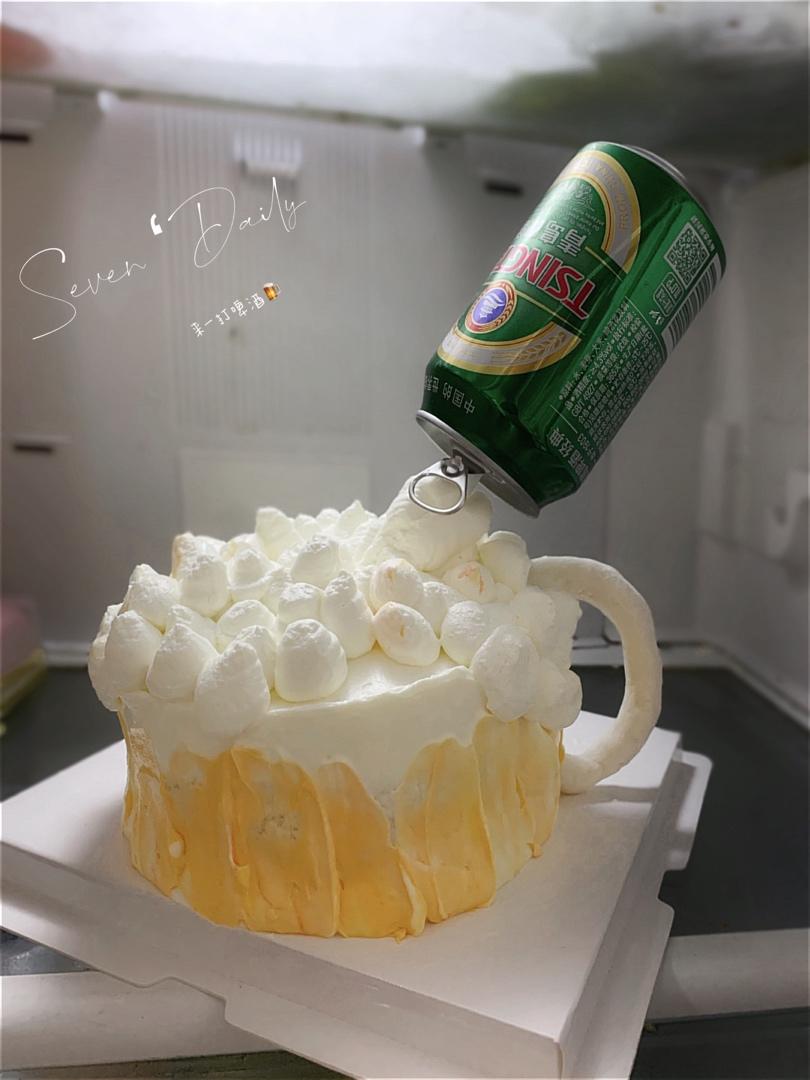 倒啤酒蛋糕