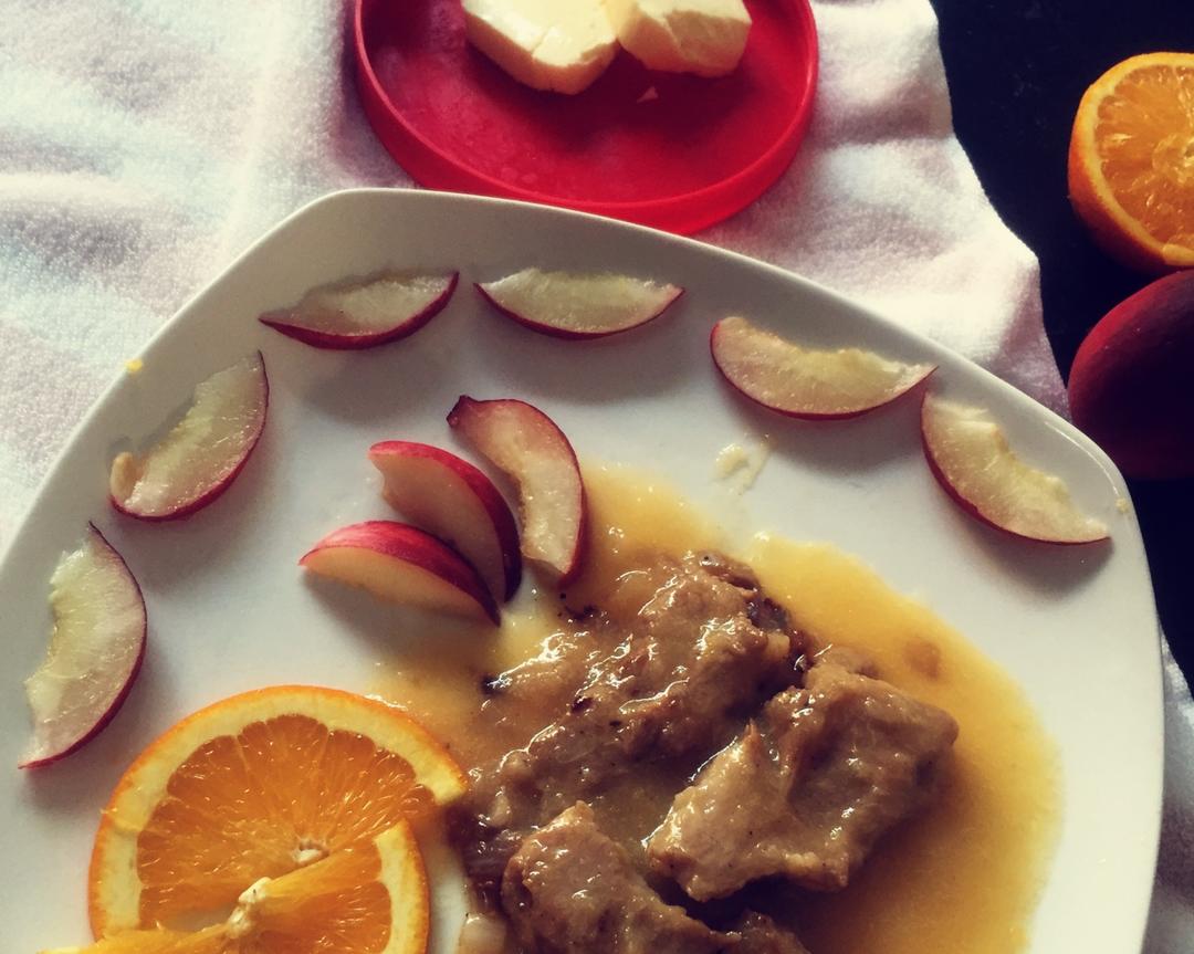 黄油果味猪排的做法