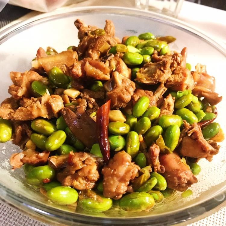 毛豆烧鸡
