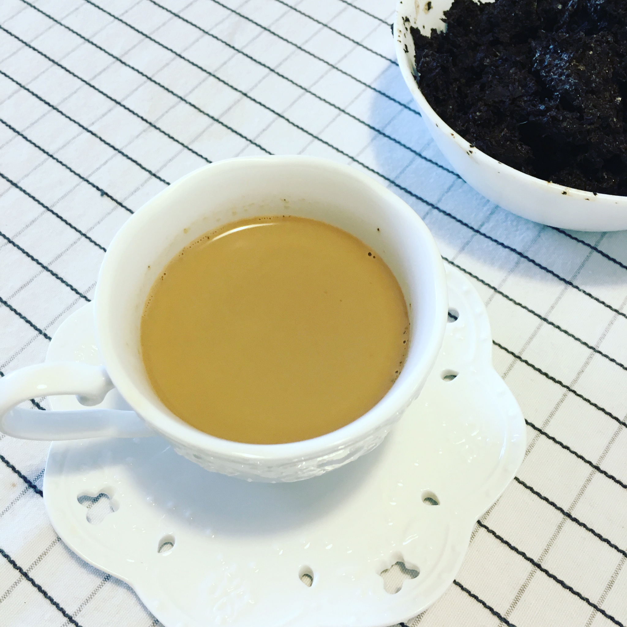 浓浓的锅煮奶茶