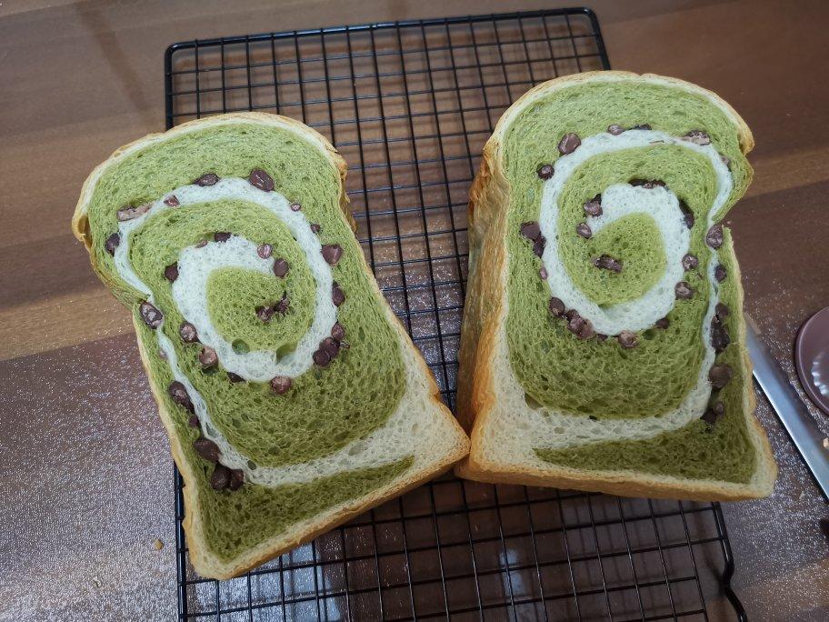 双色吐司-抹茶红豆/紫薯红豆