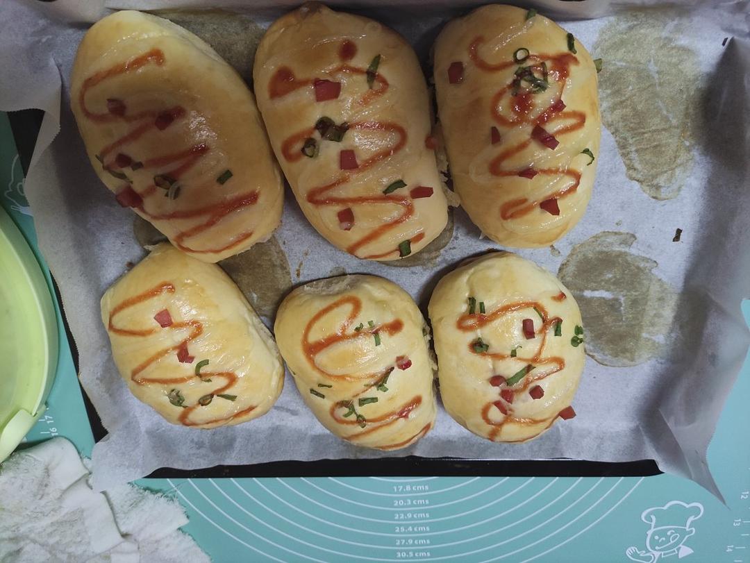 香葱火腿肉松面包