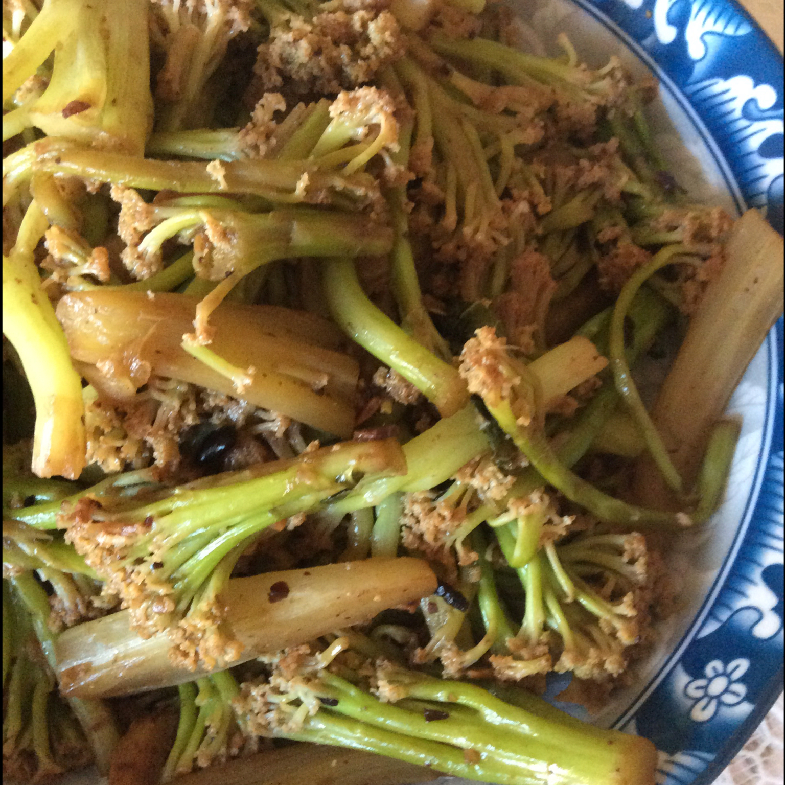 豆豉酱爆有机花菜