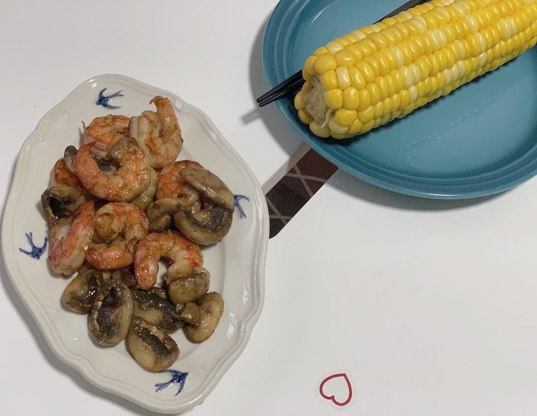 鲜掉眉毛！无油口蘑虾仁儿【美味减脂餐】