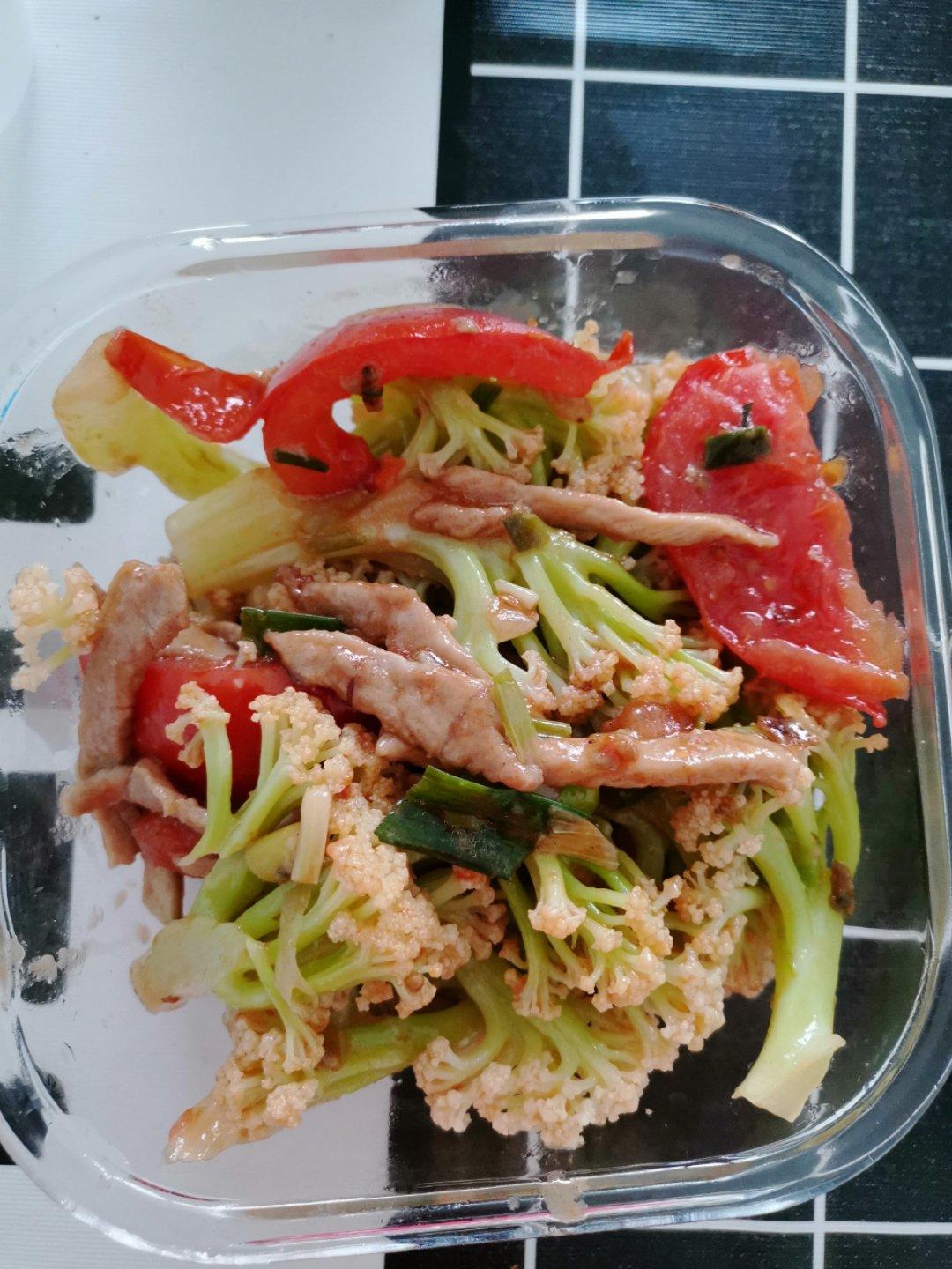干煸菜花（花菜炒肉）