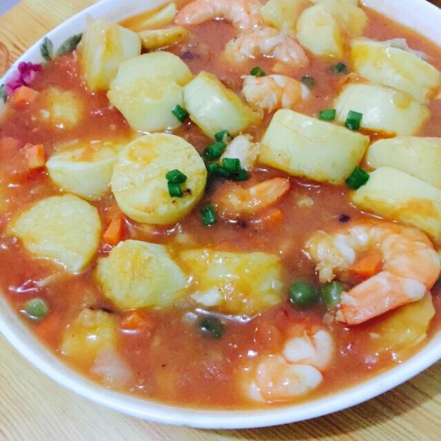 虾仁玉子豆腐煲