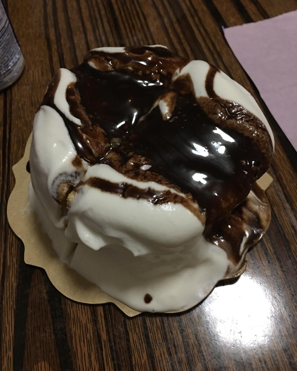 crystal0607做的4寸戚风蛋糕 甘纳许淋面