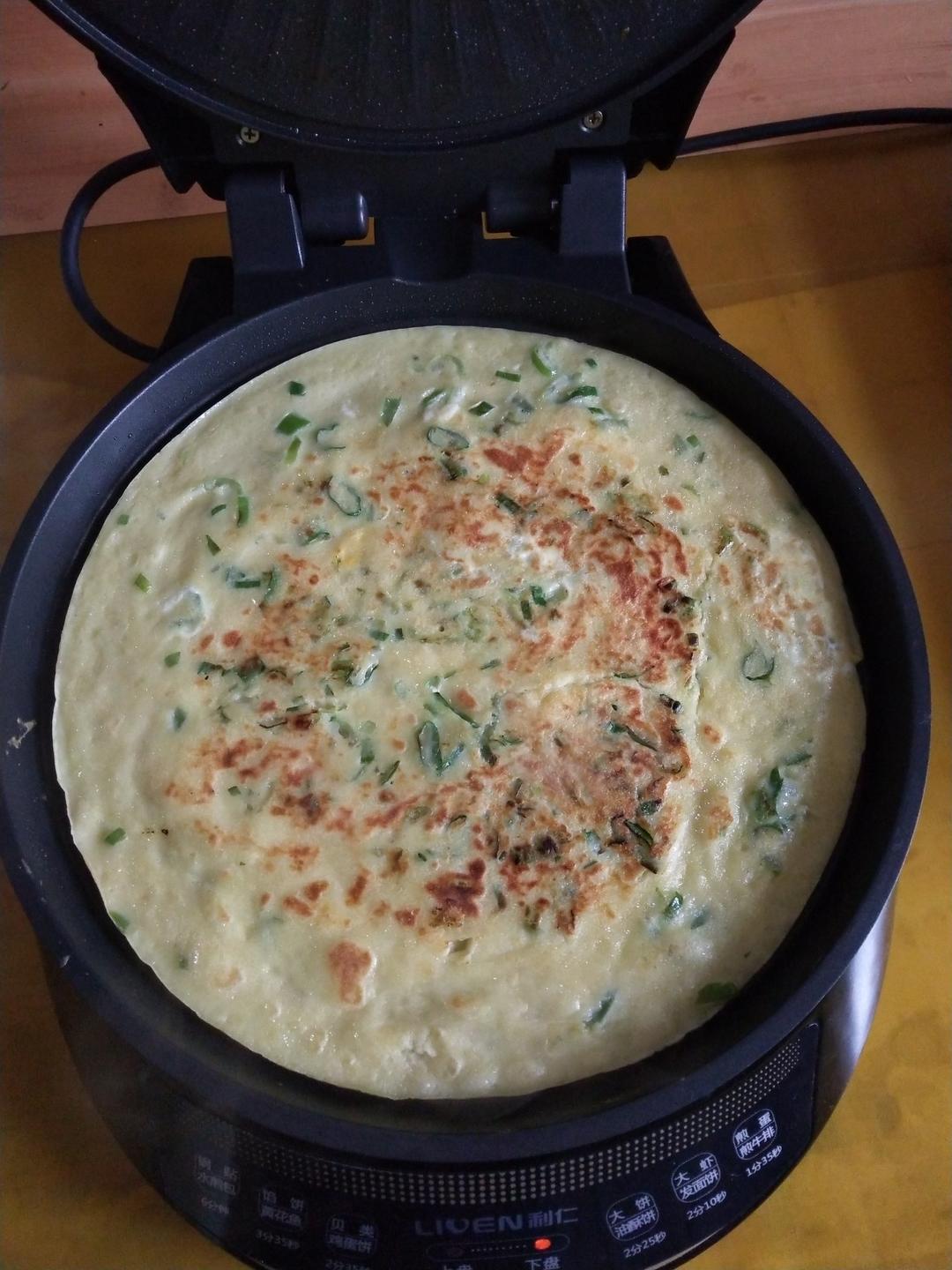 电饼铛胡萝卜丝葱花鸡蛋饼