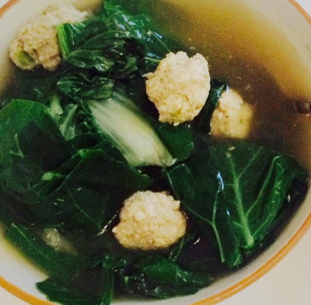 小白菜肉丸汤