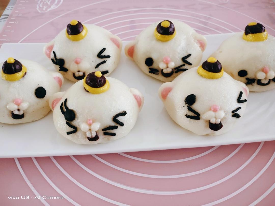 年夜饭鼠来运转造型馒头卡通馒头@卡通包