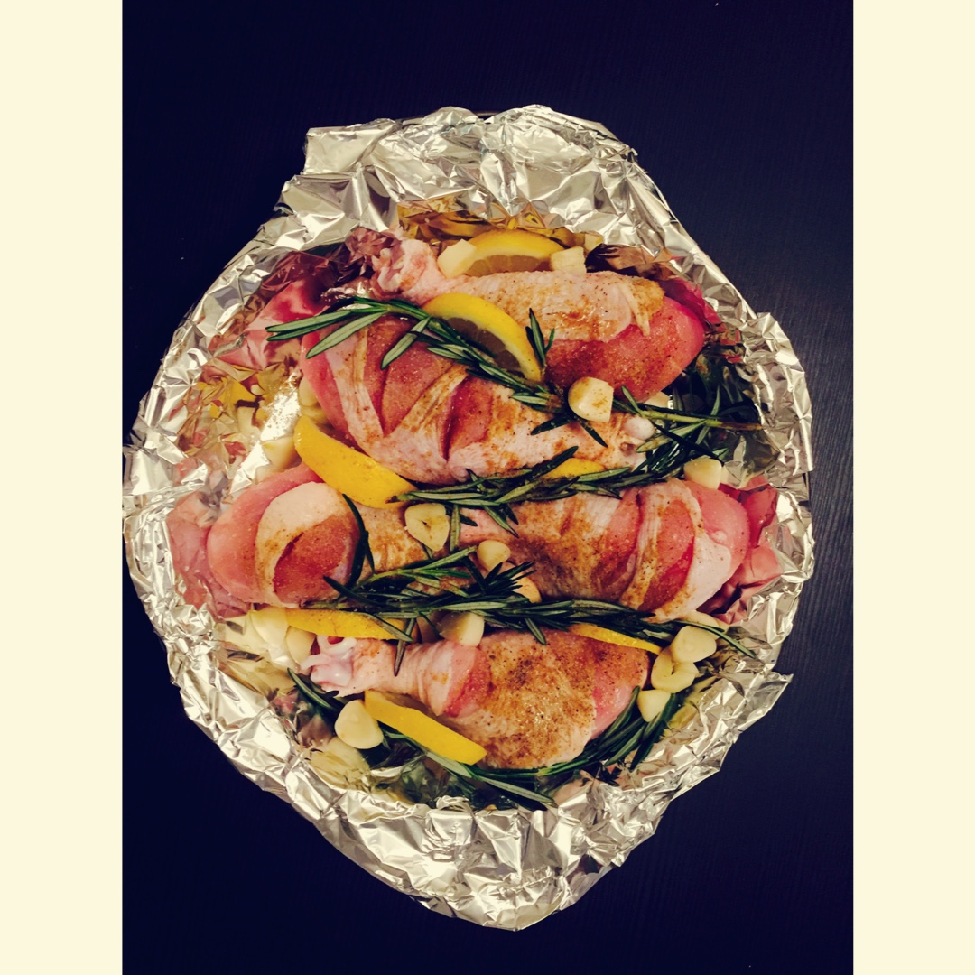 迷迭香柠檬烤鸡腿