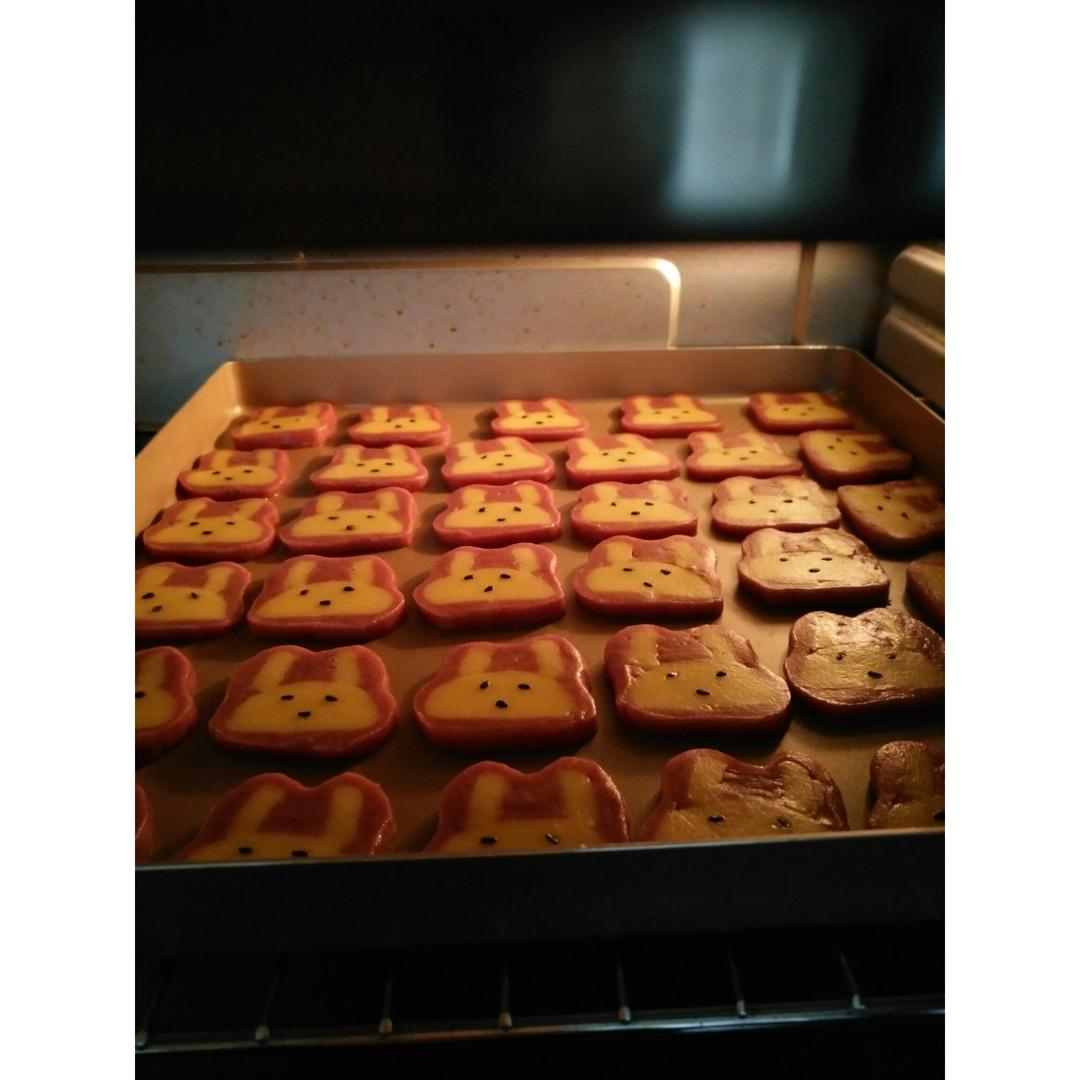 抹茶兔兔曲奇（比熊猫简单！超详细实物图+超良心手绘图）