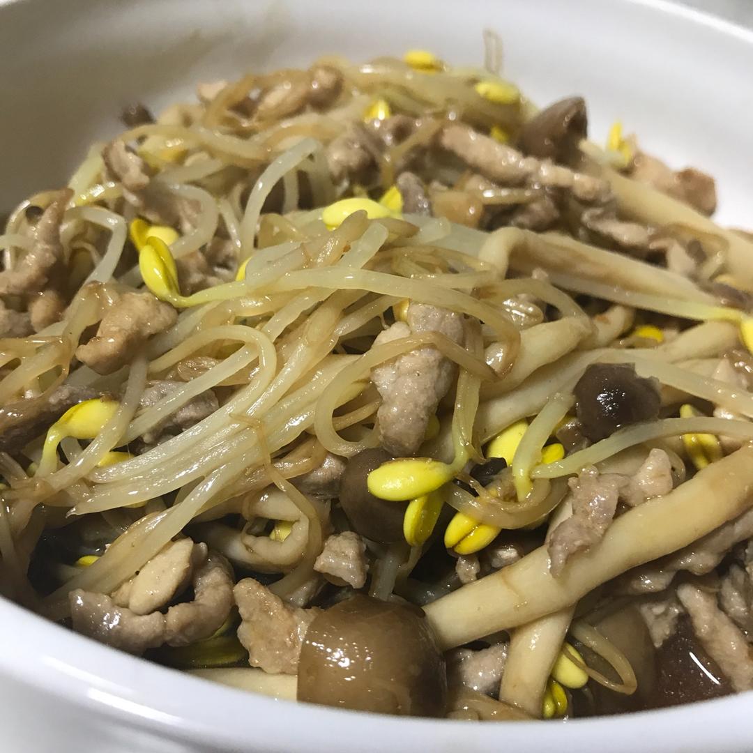 豆芽炒肉丝