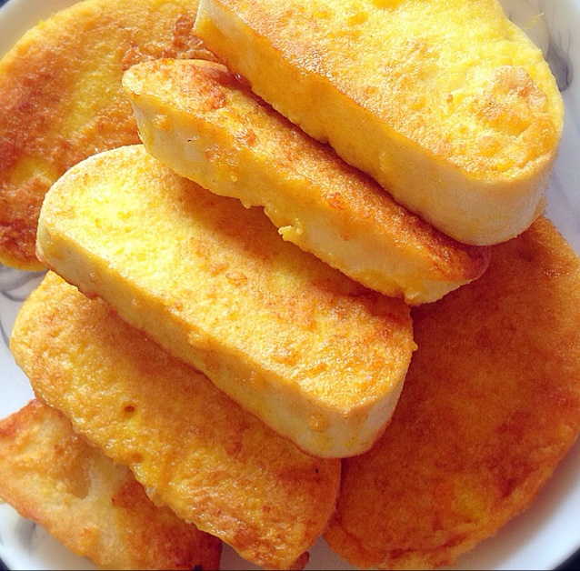 安安宋做的蛋液炸馒头片