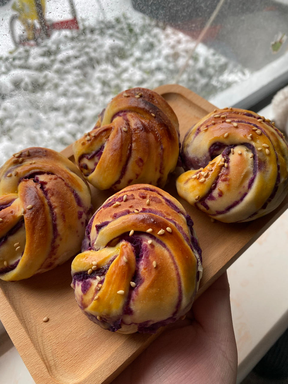 紫薯面包卷（紫薯小餐包）