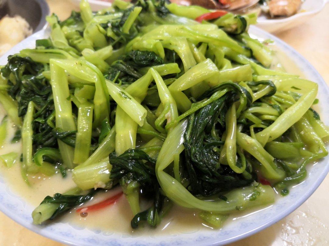 椒丝腐乳炒通菜