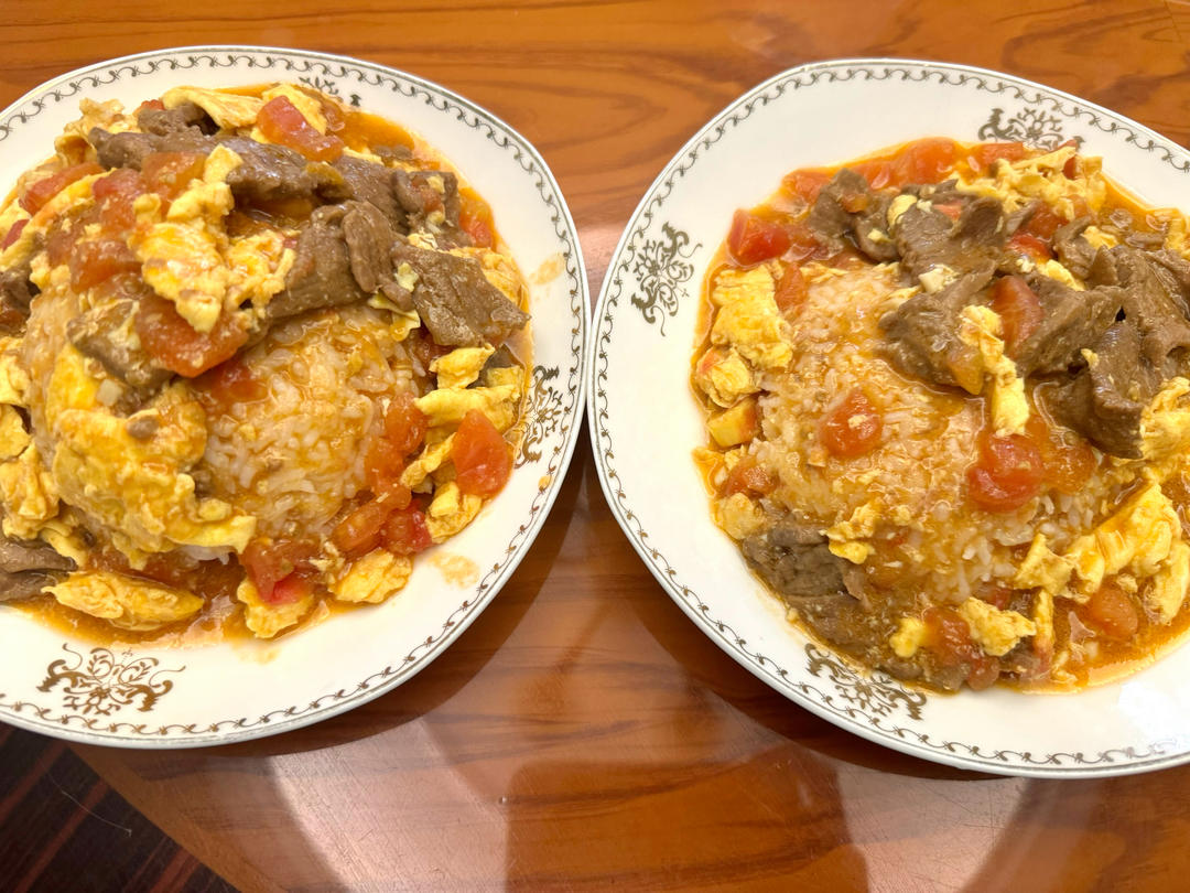 酸甜浓郁～超开胃🔥番茄滑蛋牛肉饭