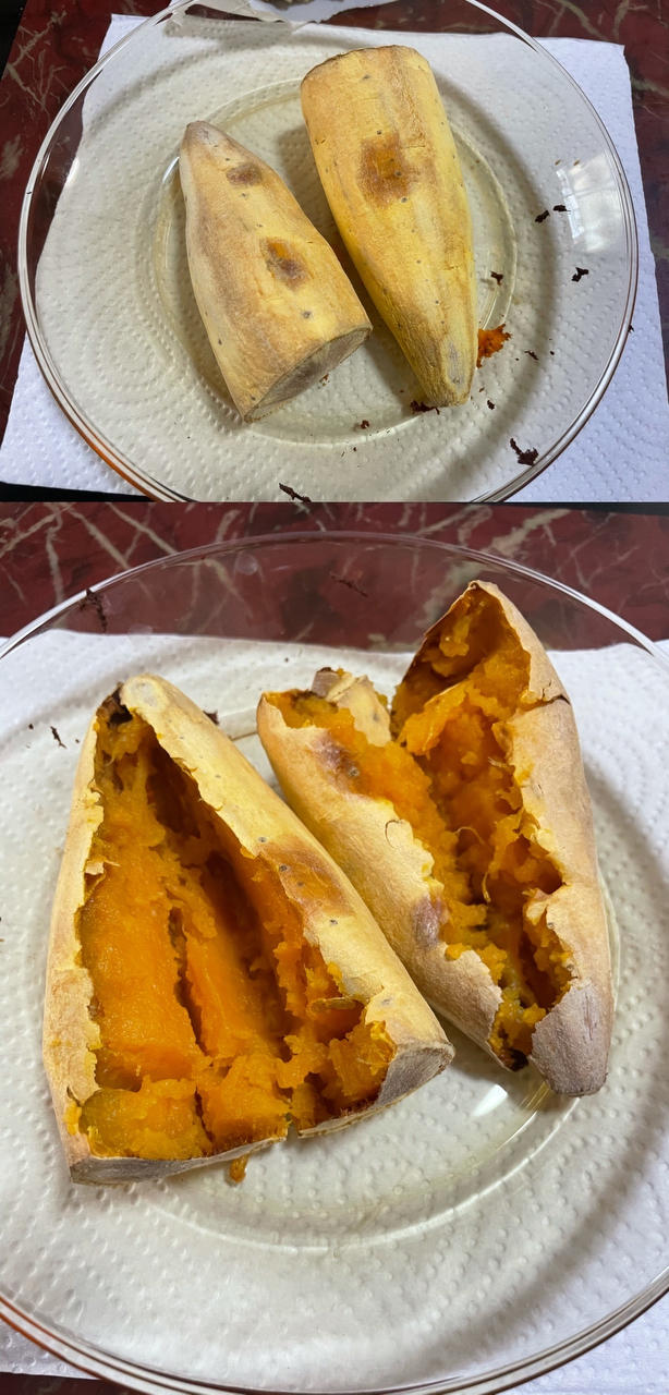 空气炸锅版 烤红薯（2人份）山东烟台的烟薯25超甜！爆糖浆！好吃到根本不想吃别的红薯！