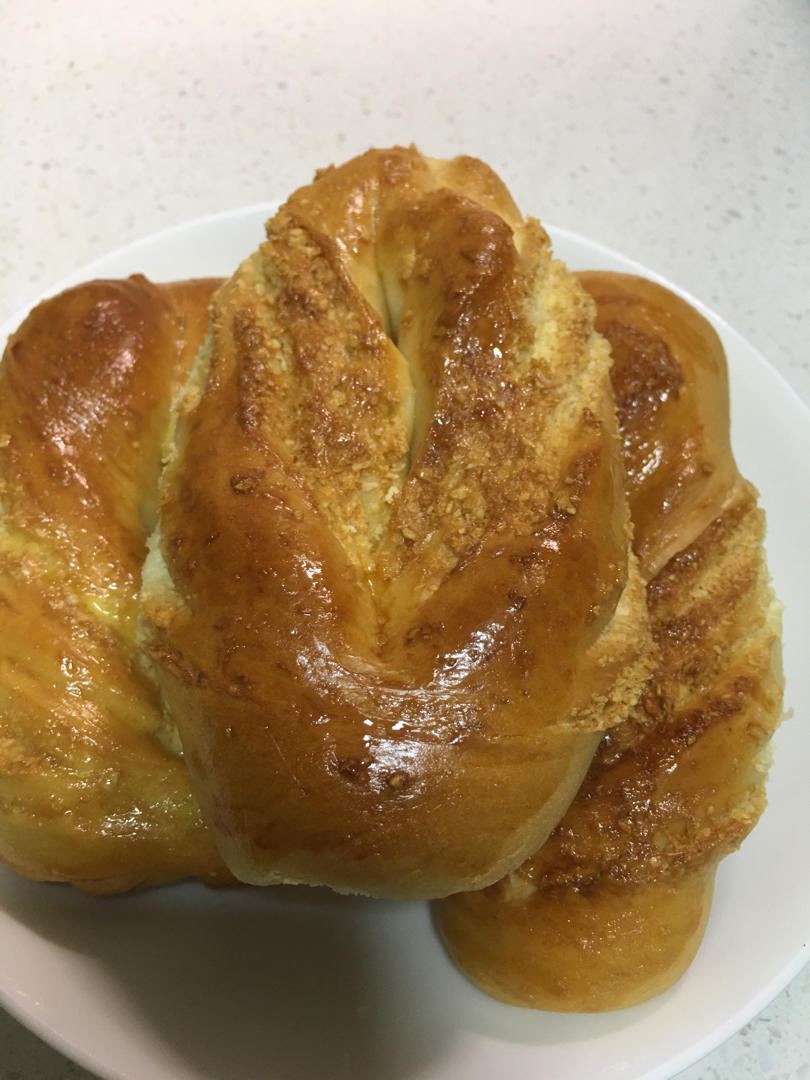 椰蓉淡奶油面包(一次发酵)附椰蓉馅做法