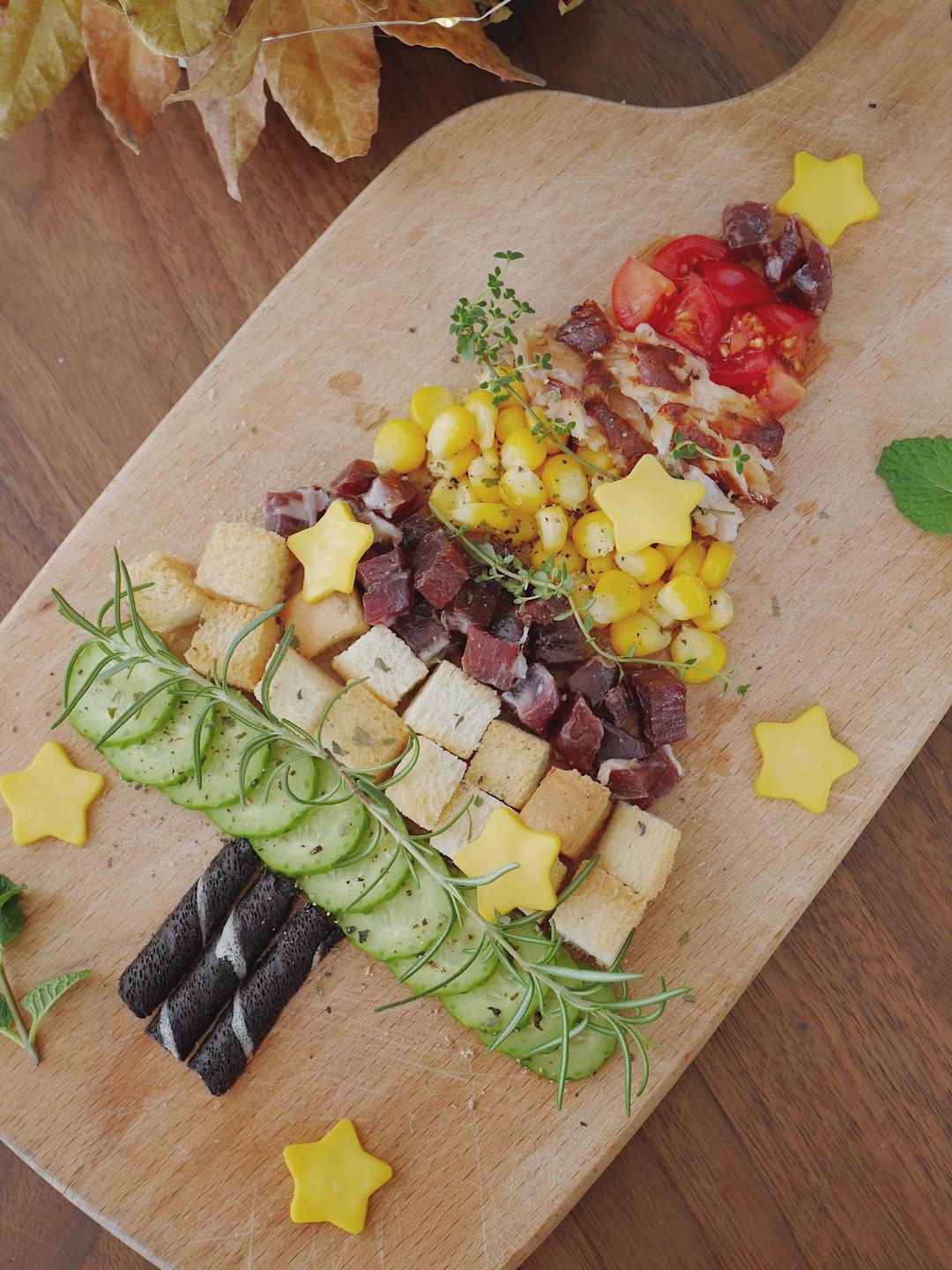 摆一摆就ok的圣诞树沙拉