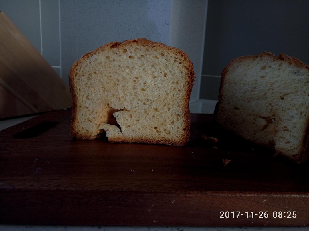 超级好吃的原味面包（面包机版）