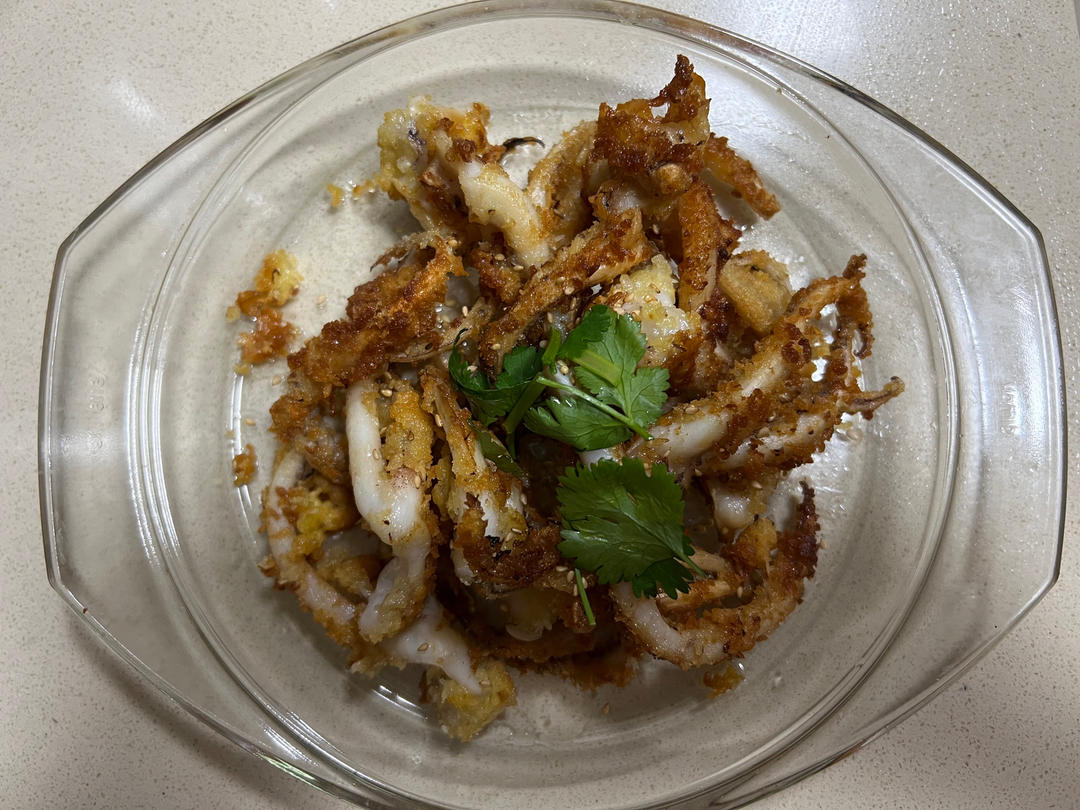 超简单的小吃【椒盐酥炸鱿鱼圈】
