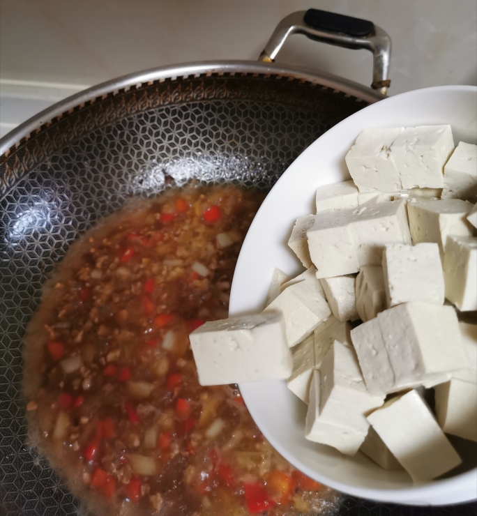 葱香肉末豆腐的做法 步骤9