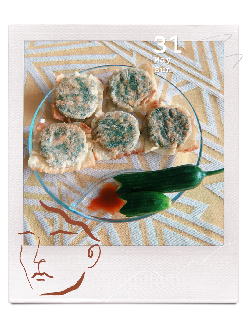 虾皮粉丝韭菜盒子(饺子皮版)