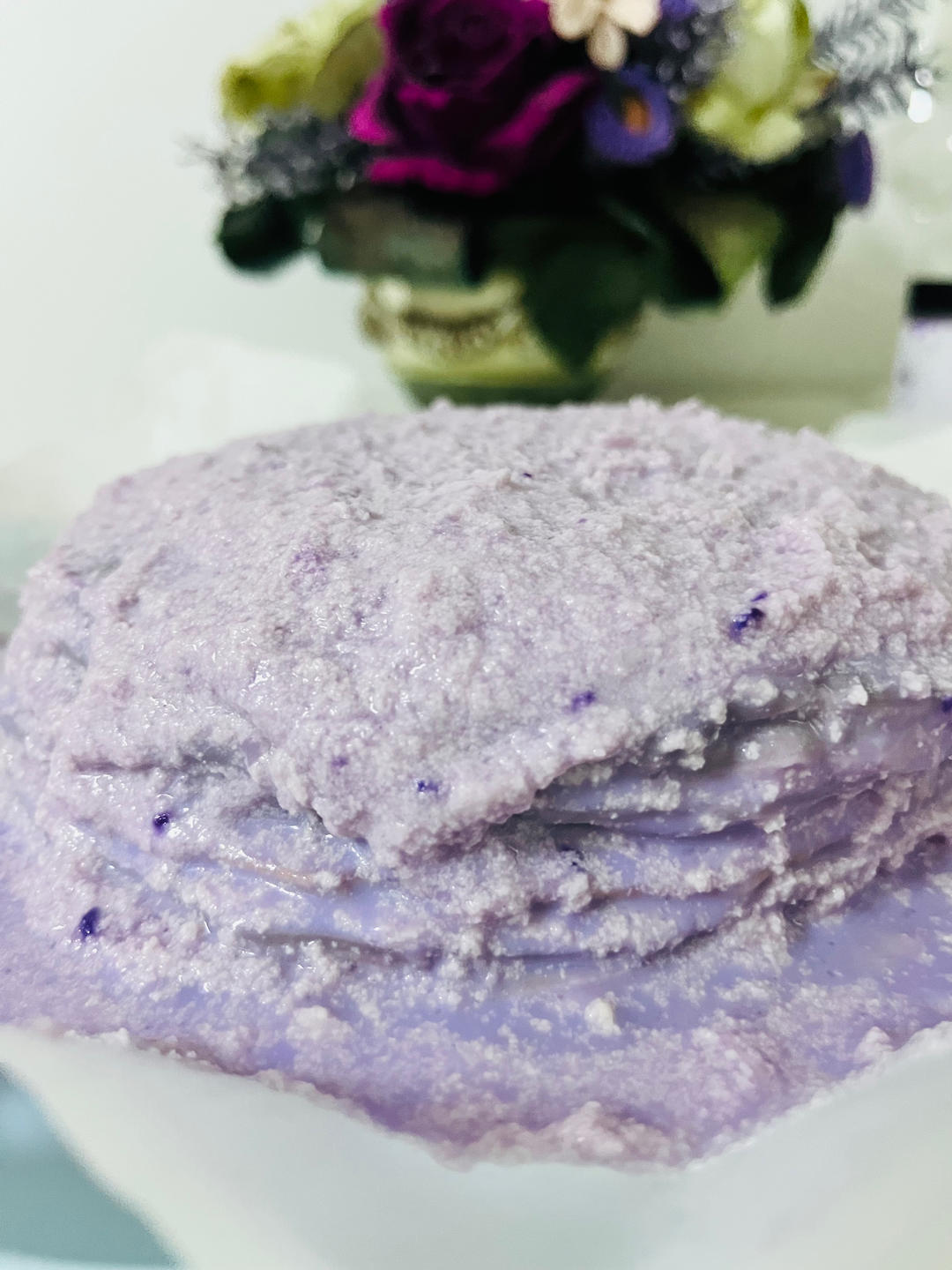 芋泥麻薯拉丝千层蛋糕｜无需烤箱｜治愈系