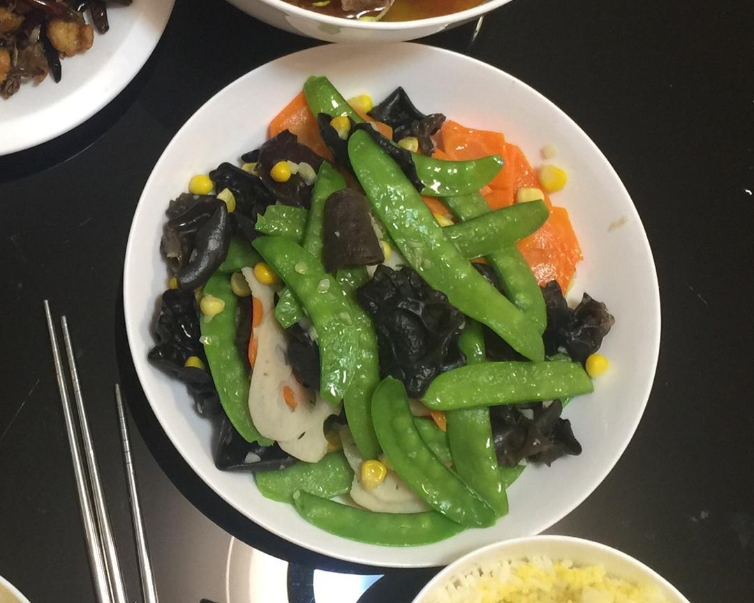 减脂家常荷塘小炒