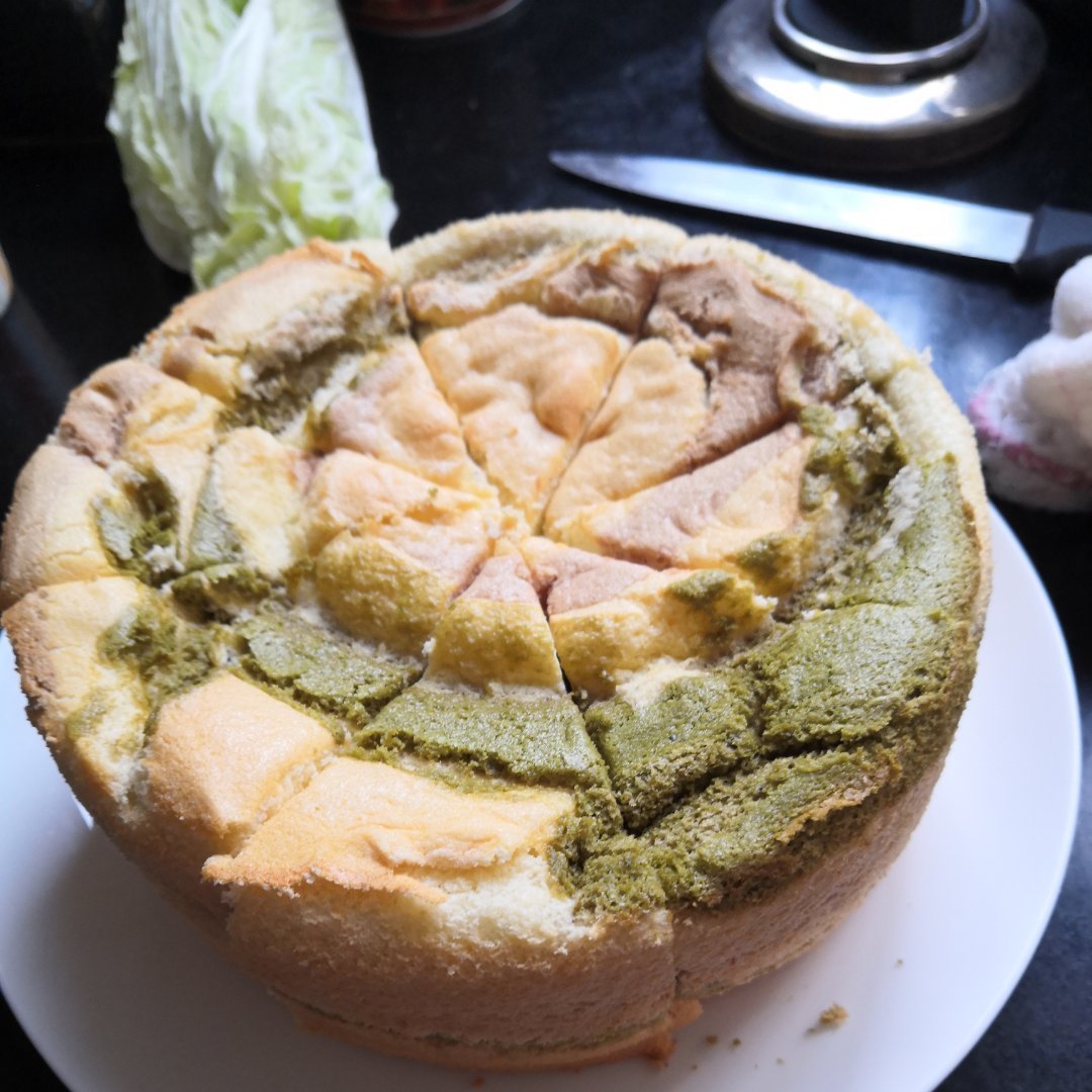 绿斑马戚风蛋糕