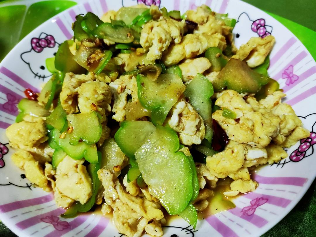 家常素菜佛手瓜炒鸡蛋🥚