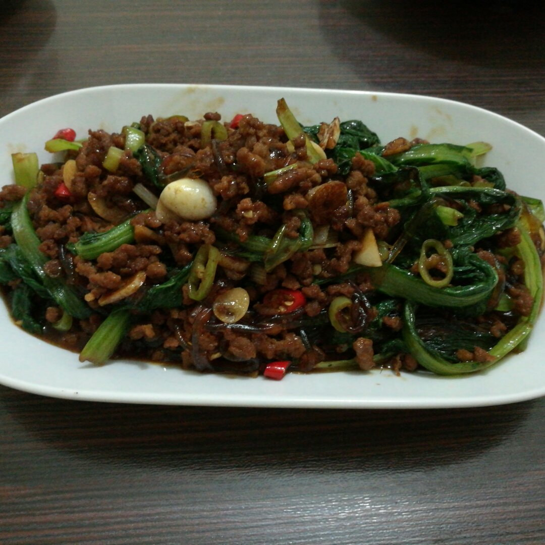 肉末粉丝小白菜