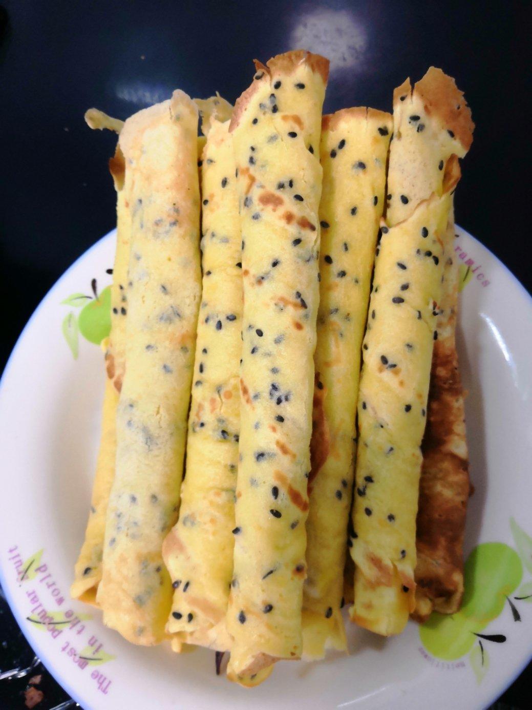 平底锅脆皮蛋卷