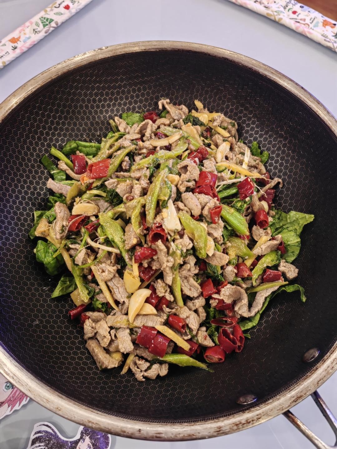 青菜炒牛肉