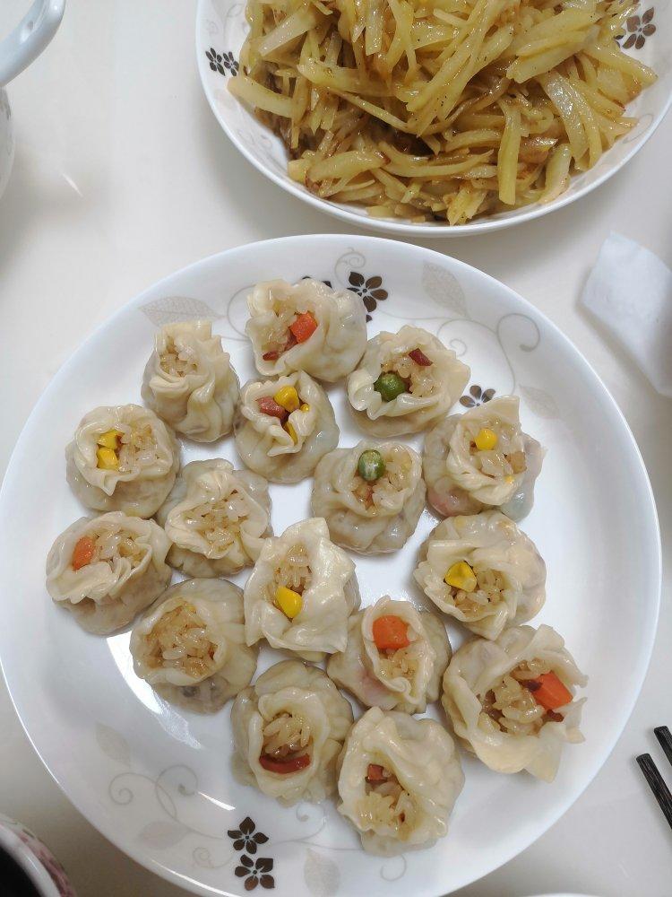 简易糯米烧卖（附烧卖包法）