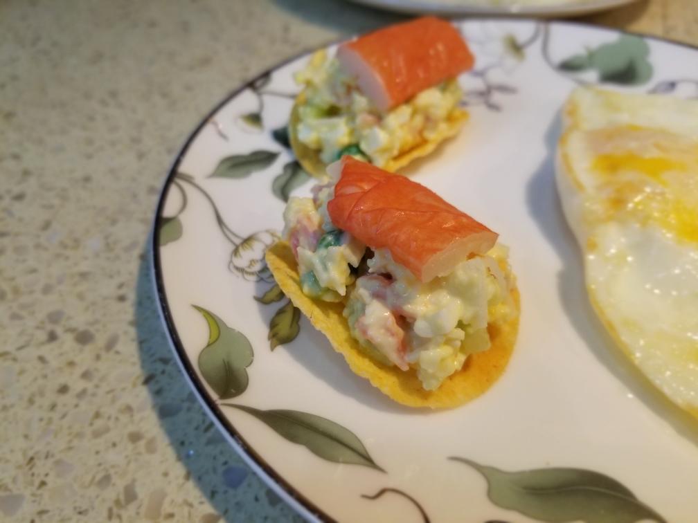 鸡蛋蟹棒沙拉（个人记录用）的做法