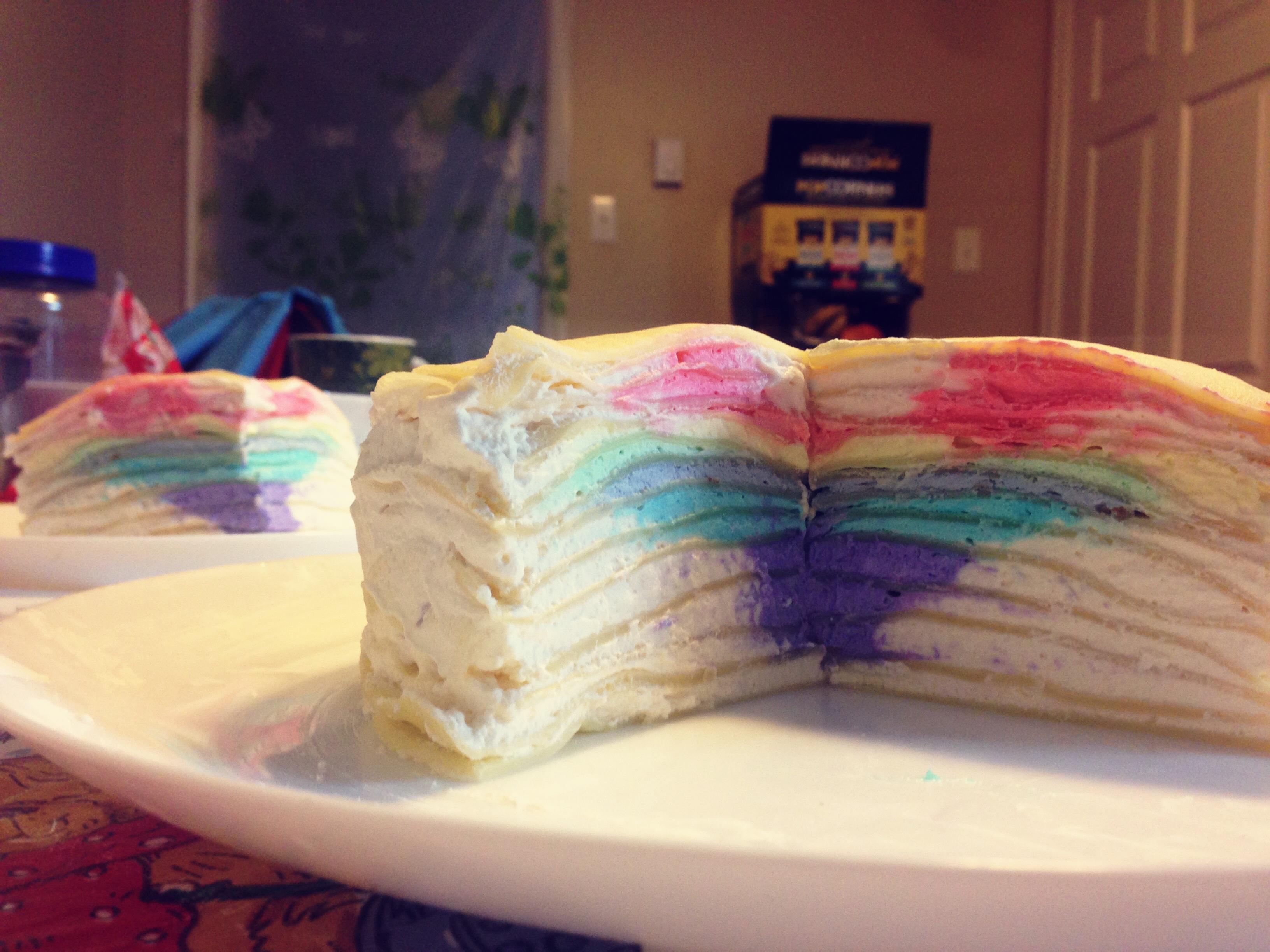 爱心彩虹千层蛋糕的做法 步骤1