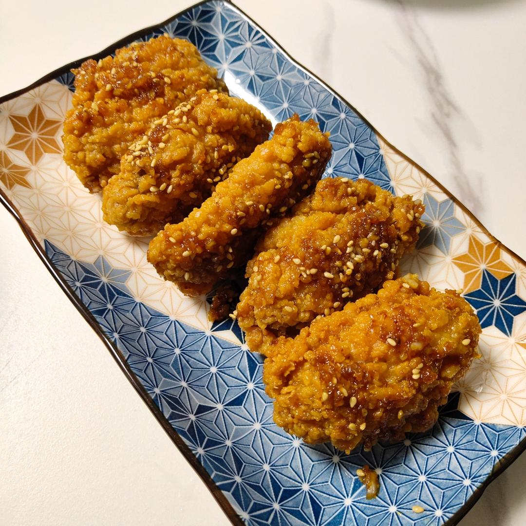 ㊙️好吃到舔手指的蒜香蜂蜜炸鸡翅，超简单