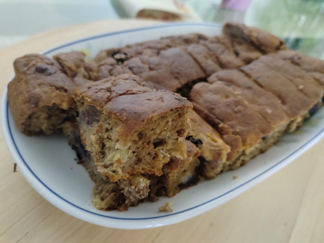 低脂香蕉可可布朗尼